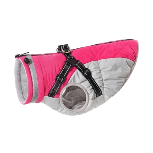 Haustier-Regenjacke für kleine und große Hunde, warm im Winter (Pink,2XL) von Generic