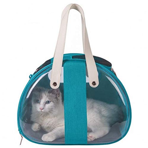 Haustier-Rucksack Welpe Katze Tragetasche Raumkapsel Haustier Schulter Tragetasche Faltbarer Kleintierkäfig für Hundeschling-Handtasche (Farbe: Blau) von Generic