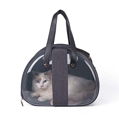 Haustier-Rucksack Welpe Katze Tragetasche Raumkapsel Haustier Schulter Tragetasche Faltbarer Kleintierkäfig für Hundeschling-Handtasche (Farbe: Grau) von Generic