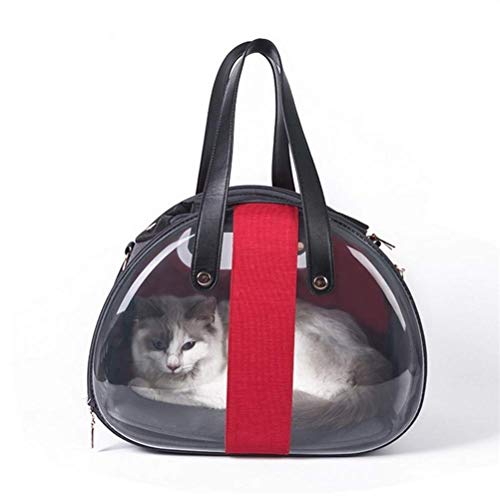 Haustier Rucksack Welpe Katze Tragetasche Raumkapsel Haustier Schulter Tragetasche Faltbarer Kleintierkäfig für Hundeschlinge Handtasche (Farbe: Rot) von Generic