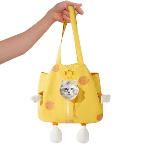 Haustier-Schultertasche, Haustier-Reisetasche, Canvas-Haustier-Tragetasche, tragbare Haustier-Tragetasche mit weichen Seiten, süße kleine Hundetrage für kleine Hunde und Katzen, Heimtierbedarf, Spazie von Generic