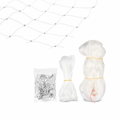 Haustier-Sicherheitsnetz für Katzen und Hunde, strapazierfähig, transparent, mit Fallschutz und Installationsset, anpassbares Netz mit 3 cm Raster, 6,8 x 3 m Haustier-Sicherheitsnetz für Katzen und Hunde, strapazierfähig, transparent, mit Fallschutz und Installationsset, anpassbares Netz mit 3 cm Raster, 6,8 x 3 m von Generic