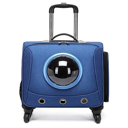 Haustier-Tragetasche mit 4 Rädern für kleine Katzen und Hunde, tragbare Haustier-Reise-Rolltrage, passend für bis zu 13,6 kg, verstellbarer Griff, abnehmbare Haustiermatte, Netz-Belüftungsfenster, Haustier-Tragetasche mit 4 Rädern für kleine Katzen und Hunde, tragbare Haustier-Reise-Rolltrage, passend für bis zu 13,6 kg, verstellbarer Griff, abnehmbare Haustiermatte, Netz-Belüftungsfenster, von Generic