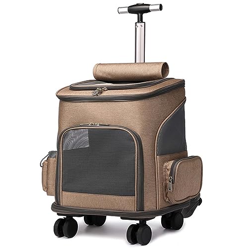 Haustier-Tragetasche mit Rädern für kleine Katzen und Hunde, multifunktionaler Rollwagen mit 4 Rädern, Haustier-Tragetasche für Reisen/Spaziergang zum Tierarzt, Netz-Belüftungsfenster, Haustier-Tragetasche mit Rädern für kleine Katzen und Hunde, multifunktionaler Rollwagen mit 4 Rädern, Haustier-Tragetasche für Reisen/Spaziergang zum Tierarzt, Netz-Belüftungsfenster, von Generic