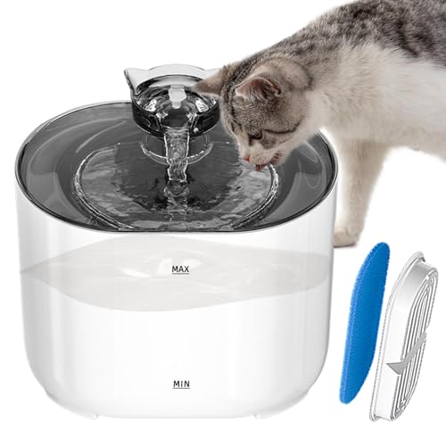 Haustier Trinkbrunnen,Katzen Fließwasserspender Mit Filter | Für Mehrere Haustiere Mit Mehrschichtige Filterung Zu Hause Und Unterwegs von Generic