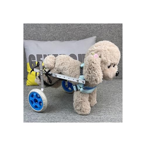 Haustierbedarf Leichtgewichtrollstuhl 2 Rad Luftfahrt Aluminium E Hund Rehabilitation Hilfe Auto Hinterbein(M) von Generic