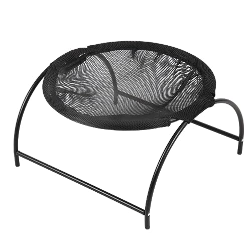 Haustierhängematte, Waschbares Hundeschaukelbett, Abnehmbarer Stabiler Rahmen für den Innenbereich (Black) von Generic