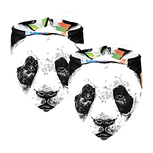 Haustierhalsband, durchscheinend, Chiffon-Garn, 2 Stück, niedlicher farbiger Panda-Hundeschal, luftig und leicht, Katzen-Lätzchen von Generic