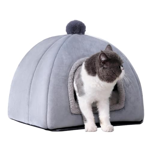 Haustierhaus und Bett – halbgeschlossene Hundehütte für den Innenbereich, warme Hundehütte für den Winter | Mehrzweck-Haustierbett für den Innenbereich, gemütliches Nestbett für Katzen, Hunde und Kani Haustierhaus und Bett – halbgeschlossene Hundehütte für den Innenbereich, warme Hundehütte für den Winter | Mehrzweck-Haustierbett für den Innenbereich, gemütliches Nestbett für Katzen, Hunde und Kani von Generic
