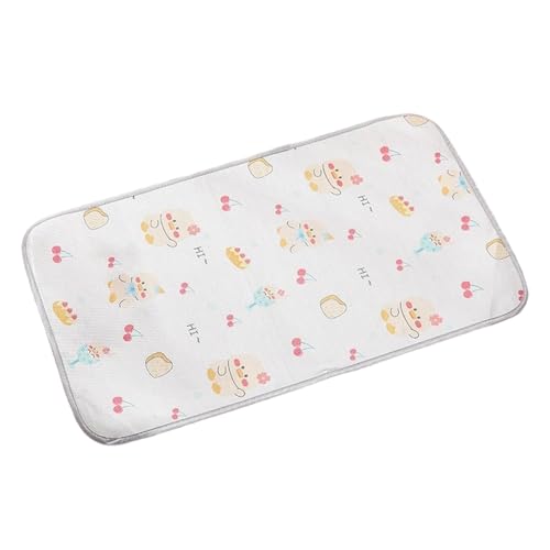 Haustiermatte für Katzen und Hunde, Sommerunterlage aus Eisseide mit niedlichen Mustern, atmungsaktive Netzrückseite, für den Innenbereich bei heißem Wetter Hnp129 (B, 30x50cm) von Generic