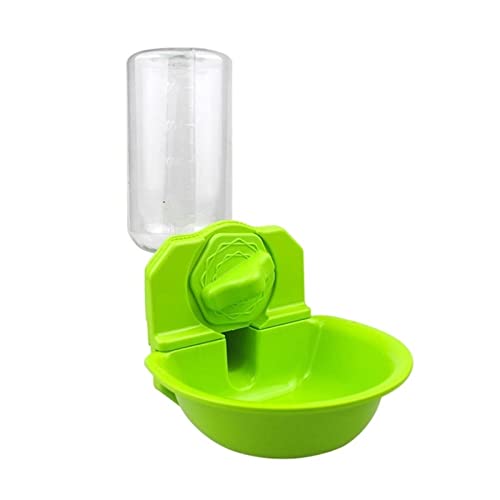 Haustiernapf, automatischer Behälterkäfig, hängender Trinknapf oder Haustierkessel (Farbe: Grün, Größe: 21 x 15 x 20 cm) von Generic