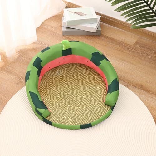 Haustiernest, Komfortable Basteln Atems Rattan Food Cat Tragbar für den Außengebrauch (S Wassermelone) von Generic