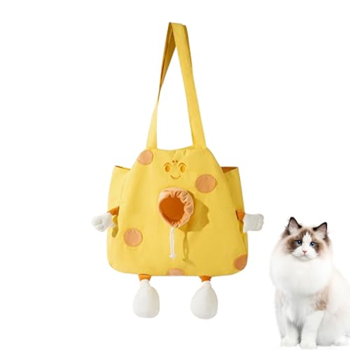 Haustiertragetasche, Katzentragetasche, Katzen-Rückhaltetasche, Canvas-Umhängetasche für kleine Haustiere, kleine Hundetragetasche, tragbare Welpen-Tragetasche, weiche Tragetasche für Kätzchen von Generic