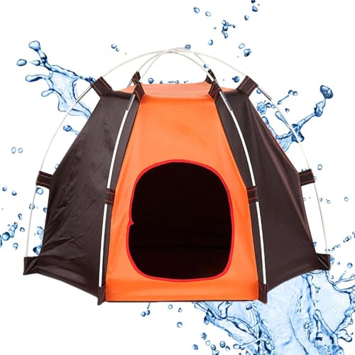 Haustierzelte für kleine Hunde, Outdoor-Hunde-Campingzelt aus Polyester, leicht zu transportierendes wasserdichtes Campingzubehör, unterstützendes, faltbares Haustierhaus, tragbar für Pavillon, Outdoo von Generic