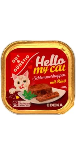 Hello My Cat Schlemmerhappen mit Rind, GUT & GÜNSTIG 32 * 100g von Generic