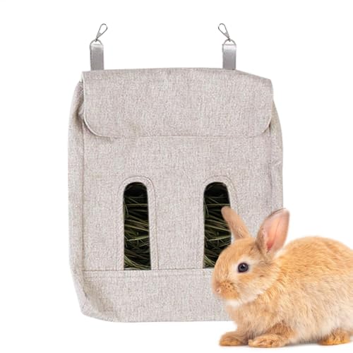 Heu Futterstation Für Kaninchen - Einstellbarer Heu Futterspender Für Schweinchen | Kleine/Mittel/Große Heu Tasche Mit Haken, Langlebig Für Heu Für Kaninchen Und Kleintiere, M Heu Futterstation Für Kaninchen - Einstellbarer Heu Futterspender Für Schweinchen | Kleine/Mittel/Große Heu Tasche Mit Haken, Langlebig Für Heu Für Kaninchen Und Kleintiere, M von Generic