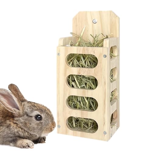 Heuraufe aus Holz – Futterständer für kleine Tiere – Heufutterstation aus Holz für Kaninchen Meerschweinchen aus Holz für kleine Haustiere Heuraufe aus Holz – Futterständer für kleine Tiere – Heufutterstation aus Holz für Kaninchen Meerschweinchen aus Holz für kleine Haustiere von Generic