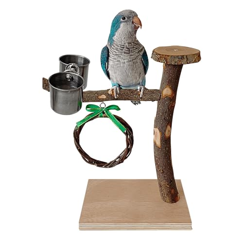 -Sitzstange, Vogel-Stehspielzeug,Hölzerner Papageienspielzeug-Ständer zum Kauen - Vogelkauspielzeug mit Stabiler Standbasis für Nymphensittiche, Turteltauben, Sittiche, mittelgroße Papageien und W -Sitzstange, Vogel-Stehspielzeug,Hölzerner Papageienspielzeug-Ständer zum Kauen - Vogelkauspielzeug mit Stabiler Standbasis für Nymphensittiche, Turteltauben, Sittiche, mittelgroße Papageien und W von Generic