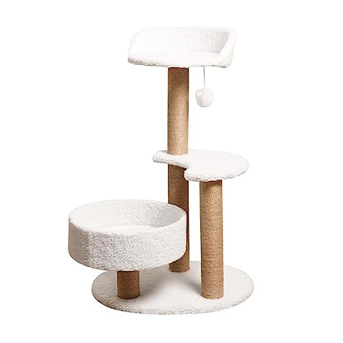 Holzschüssel Kratzbaum, Kratzbäume, 3 Etagen, Aktivitätsbäume for Katzen, Turm for Spielruhe, Sisalseil-Möbel for Katzen im Innenbereich, for Spielruhe von Generic