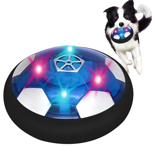Hover Soccer Ball, interaktives, automatisches bewegliches Hundespielzeug, Hundescheibe, interaktiv mit cooler Beleuchtung, fliegende Scheibe, Apportierspielzeug, sichere Zähne, für geistige Hover Soccer Ball, interaktives, automatisches bewegliches Hundespielzeug, Hundescheibe, interaktiv mit cooler Beleuchtung, fliegende Scheibe, Apportierspielzeug, sichere Zähne, für geistige von Generic