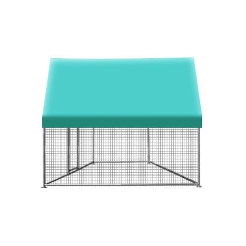 Hühnerauslauf Mit Dach Vierseitiges Drahtgeflecht-Design Hühnerstall Groß Aus Verzinktem Rohrrahmen Mit Wasserdichtes Farbtuch Verschiedene Größen(150 * 200 * 170CM) von Generic