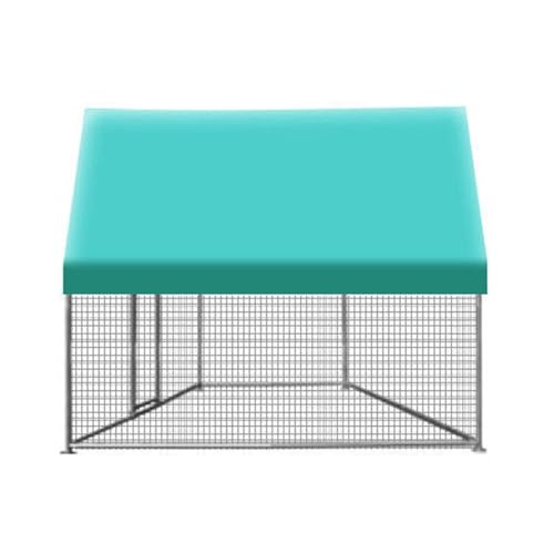 Hühnerauslauf Mit Dach Vierseitiges Drahtgeflecht-Design Hühnerstall Groß Aus Verzinktem Rohrrahmen Mit Wasserdichtes Farbtuch Verschiedene Größen(200 * 300 * 200CM) von Generic
