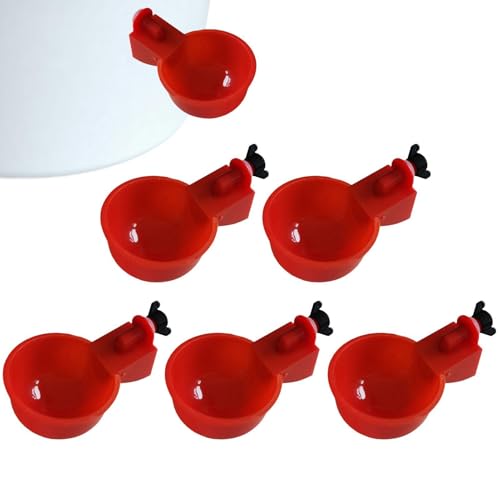 Hühnerbecher für Wasser | 5 Stück Wasserbecher Automatischer Wasserbecher,Geflügel-Wasserspender-Kit Hühner-Wasserbecher Geflügel-Tränkeschüssel für Hühner, Enten, Vögel, Puten usw Hühnerbecher für Wasser | 5 Stück Wasserbecher Automatischer Wasserbecher,Geflügel-Wasserspender-Kit Hühner-Wasserbecher Geflügel-Tränkeschüssel für Hühner, Enten, Vögel, Puten usw von Generic