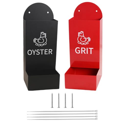 Hühnerfutterstation – Austernfutterstation für Hühner, 2 Stück, Austernfutterstation und Körnung, benutzerfreundliches Design, Haustierzubehör, Zubehör für Hühner und Hühnerfutterstation – Austernfutterstation für Hühner, 2 Stück, Austernfutterstation und Körnung, benutzerfreundliches Design, Haustierzubehör, Zubehör für Hühner und von Generic