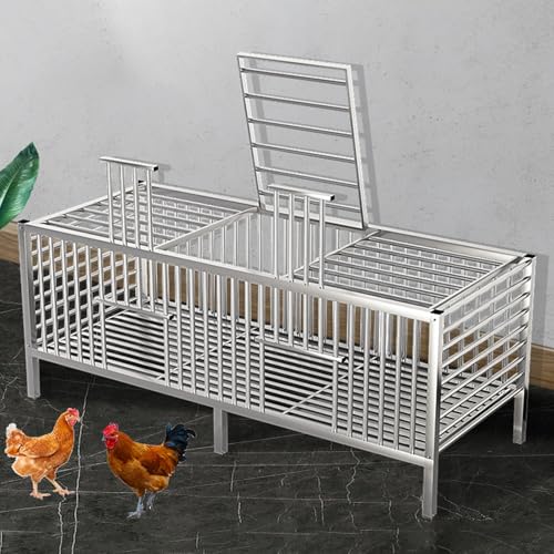 Hühnerstall Aus Edelstahl Mit Großem Fassungsvermögen, Robuster Hühnerstall, 3-türiges Design, Für Den Innen- Und Außenbereich, Kleintier-Geflügelkäfig – Geeignet Für 1–16 Hühner von Generic