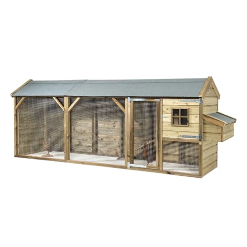 Hühnerstall Eva aus FSC Kiefernholz - Hühnerstall mit extra großem Legnest - Bausatz: 393 x 95 x 148 cm - Hühnerhaus Hühnerstall Eva aus FSC Kiefernholz - Hühnerstall mit extra großem Legnest - Bausatz: 393 x 95 x 148 cm - Hühnerhaus von Generic