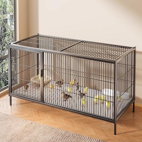 Hühnerstall Für 1–10 Hühner Geflügelkäfig Für Den Außenbereich, Hof, Geräumiges Geflügelhaus Hühnerkäfig Für Den Innenbereich(Black,80 * 50 * 60cm) von Generic