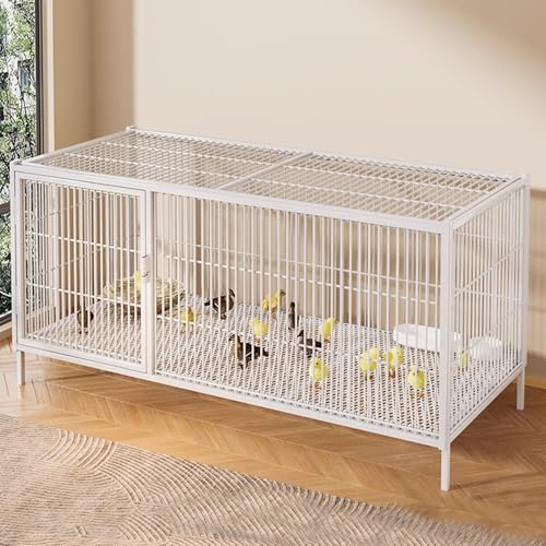 Hühnerstall Für 1–10 Hühner Geflügelkäfig Für Den Außenbereich, Hof, Geräumiges Geflügelhaus Hühnerkäfig Für Den Innenbereich(White,100 * 50 * 60cm) von Generic
