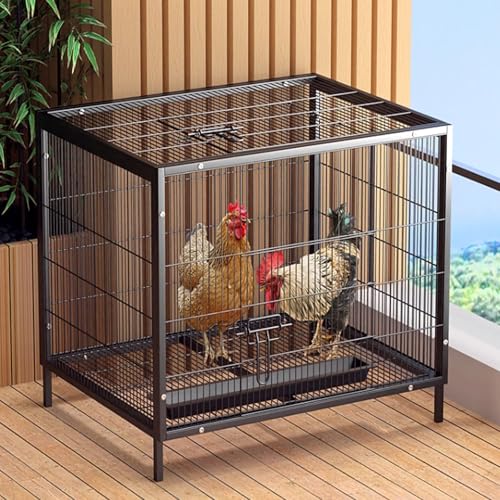 Hühnerstall Mit Kräftigem Rahmen, Ausbruchsichere Hühnerkäfig Mit 2 Türen Für Drinnen Und Draußen, Geräumiges Geflügelhaus Für Hinterhof(71 * 51 * 65cm) von Generic