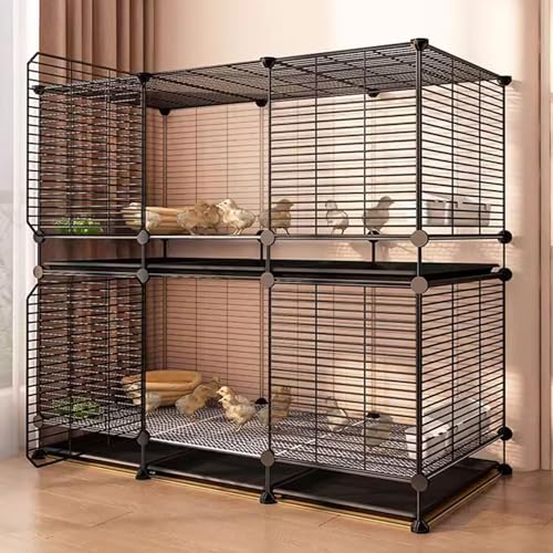 Hühnerstall Winterfest für 4 Hühner Aus Eisen Mit Netzfüßen Und Herausnehmbarem Tablett Gehege für Kleintiere 2 Größen für Geflügel, Kleine Haustiere(105 * 35 * 90CM) von Generic