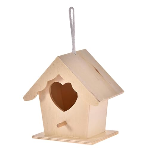 Hummingbird Y Bluebird House - Cedar Wood Outdoor Birdhouse zum Aufhängen, dekorative Box im Bauernhausstil | Diyy Garden Bird Nest Geschenk für Kardinäle, Kolibris, blaue Vögel und Vögel von Generic