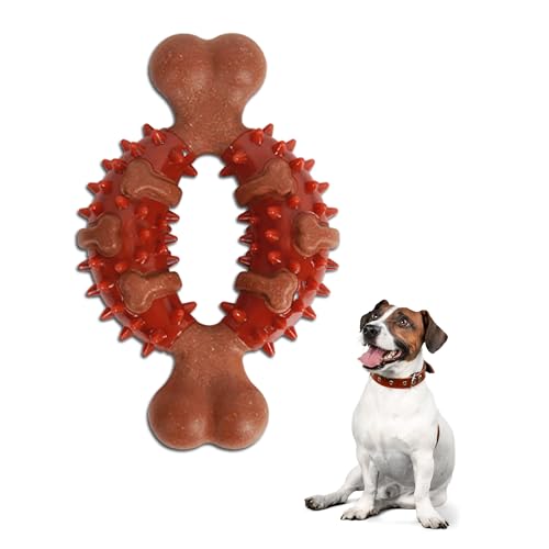 Hunde-Kauspielzeug für aggressive Kauer, unzerstörbare Kauknochen für Hunde, langlebiges interaktives Hundespielzeug für kleine bis mittelgroße Hunde, Zahnspielzeug für Zahnreinigung und Training von Generic