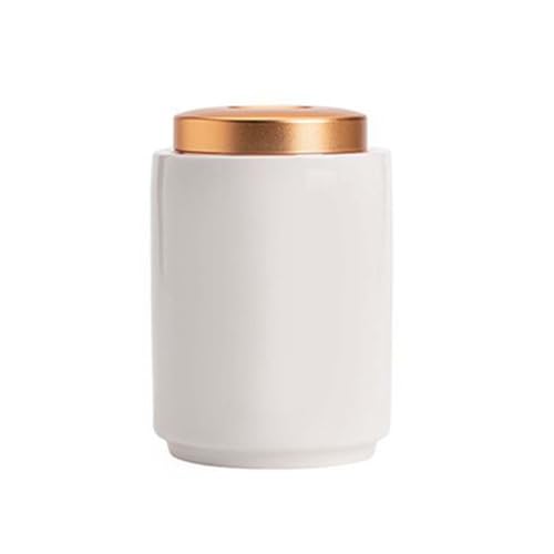 Hunde Urne Hund Urnen Mini Urne Katze Tierurnen Für Hunde Weiß Klein Haustier Katzen Gedenk Und Bestattungsbedarf Keramik Metall Dosendeckel Mit Schraubverschluss (White,320ml) von Generic