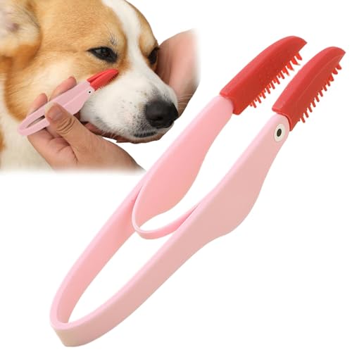 Hundeaugen-Kamm - Silikonkopf mit rutschfestem Griff, strapazierfähiger Kamm für das Gesicht von Haustieren | Flexibler Augen-Kokoladenentferner, Morb Hundeaugen-Kamm - Silikonkopf mit rutschfestem Griff, strapazierfähiger Kamm für das Gesicht von Haustieren | Flexibler Augen-Kokoladenentferner, Morb von Generic