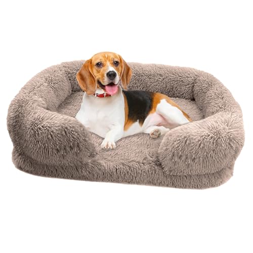 Hundebett, Plüsch-Hundesofa mit abnehmbarem Bezug, rutschfeste Hundesofa, waschbar, bequem, flauschiges Hundebett, Schlafsofa, beruhigende Katzenbettmatte, geeignet für mittelgroße kleine und große Hundebett, Plüsch-Hundesofa mit abnehmbarem Bezug, rutschfeste Hundesofa, waschbar, bequem, flauschiges Hundebett, Schlafsofa, beruhigende Katzenbettmatte, geeignet für mittelgroße kleine und große von Generic