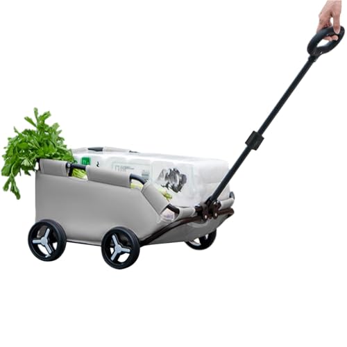 Hundebuggy - Kinderwagen für Kleintiere, Transportbox für Haustiere | Katzentransportbox mit Rollen, Hundewagen mit Rädern, 4 Rollen, zusammenklappbarer Trolley L von Generic