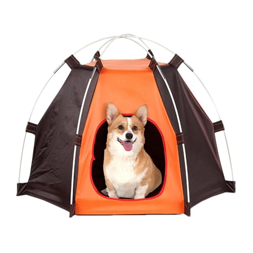 Hundecampingzelt - Polyester Außenzelte für kleine Hund, wasserdichtes Hundzelt | Hinterhofhundzelt, Polyester -Hundezelt, Faltbare Campingvorräte, wasserdichte tragbare Zelte für Innenräume, Outdoor von Generic