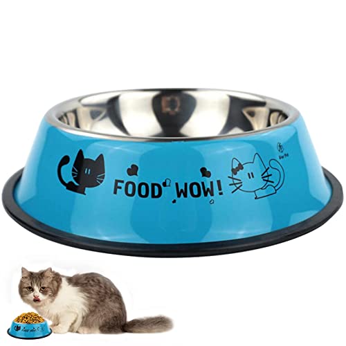Hundefutter Edelstahl - Rutschfeste Futterschale 18cm/7.08inch Futterbehälter für Futter oder Wasser Haustierschüssel für Hunde Welpen Katzen und von Generic