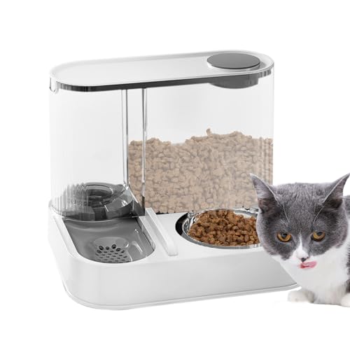 Hundefutter-Wasserspender, 2-in-1 automatischer Katzenfutterspender – 2-in-1 automatischer Trockenfutter-Wassernapf für Hunde | Automatischer Futterspender Hundefutter-Wasserspender, 2-in-1 automatischer Katzenfutterspender – 2-in-1 automatischer Trockenfutter-Wassernapf für Hunde | Automatischer Futterspender von Generic