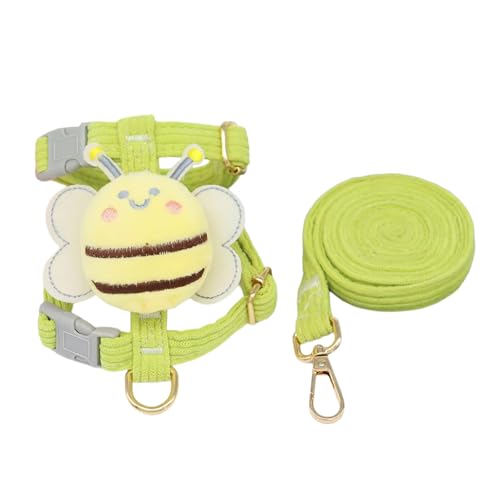 Hundegeschirr und Leine Set mit Metall-D-Ring, weiche Geschirre für kleine Hunde, Zugleinen Nby203 (Green, S) von Generic