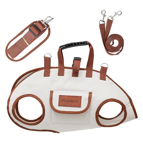 Hundegeschirr zum Anheben, Tragetasche for kleine und mittelgroße Hunde und Katzen, verstellbares tragbares Vollkörper-Geschirr, atmungsaktive Haustier-Rucksacktasche, wasserdichte Outdoor-Tasche von Generic
