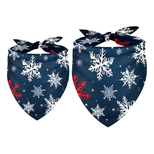 Hundehalsband-Set für Welpen, durchscheinend, leicht und atmungsaktiv, Chiffon-Garn, Weihnachtsschneeflocken, klein, 2 Stück von Generic