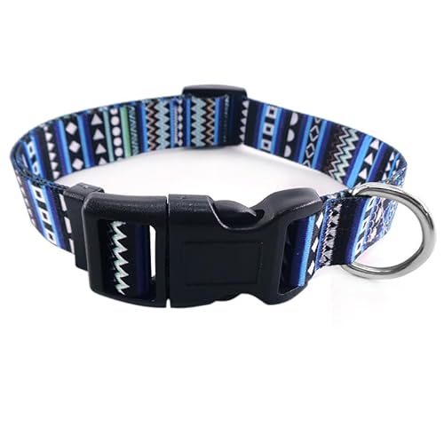 Hundehalsband mit Digitaldruck im Boho-Stil, verstellbares Zubehör mit passender Leine von Generic