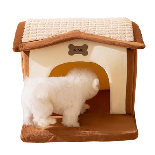 Hundehütte Indoor Hundehütte Innen Hundehütte Katzennest Haus Isoliertes bequemes Hundenest Winter-Katzennest gemütlich warm für kleine mittelgroße Hunde von Generic