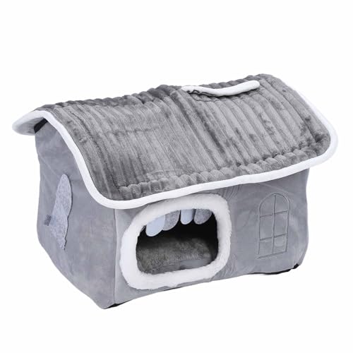 Hundehütte für den Innenbereich, Leicht Zugängliches Warmes Katzenbett für den Innenbereich, Weich für Kleine und Mittelgroße Haustiere (S #11) von Generic