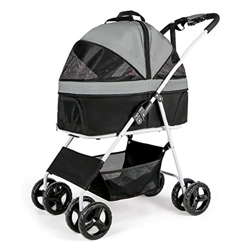 Hundekiste Starke Metall Haustier Großer Hundekäfig Stahl mit Prevent(Black) von Generic